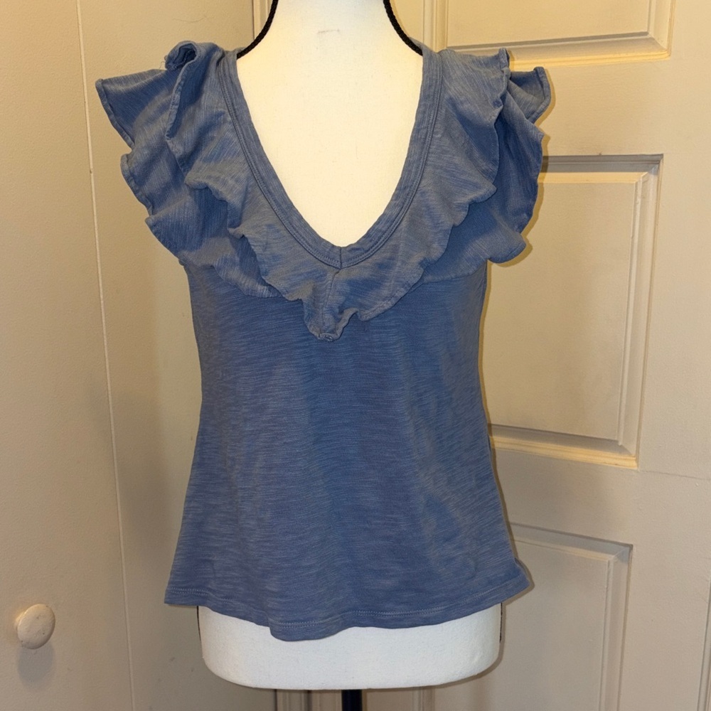 White House Black Market Soft Blue Blouse XS